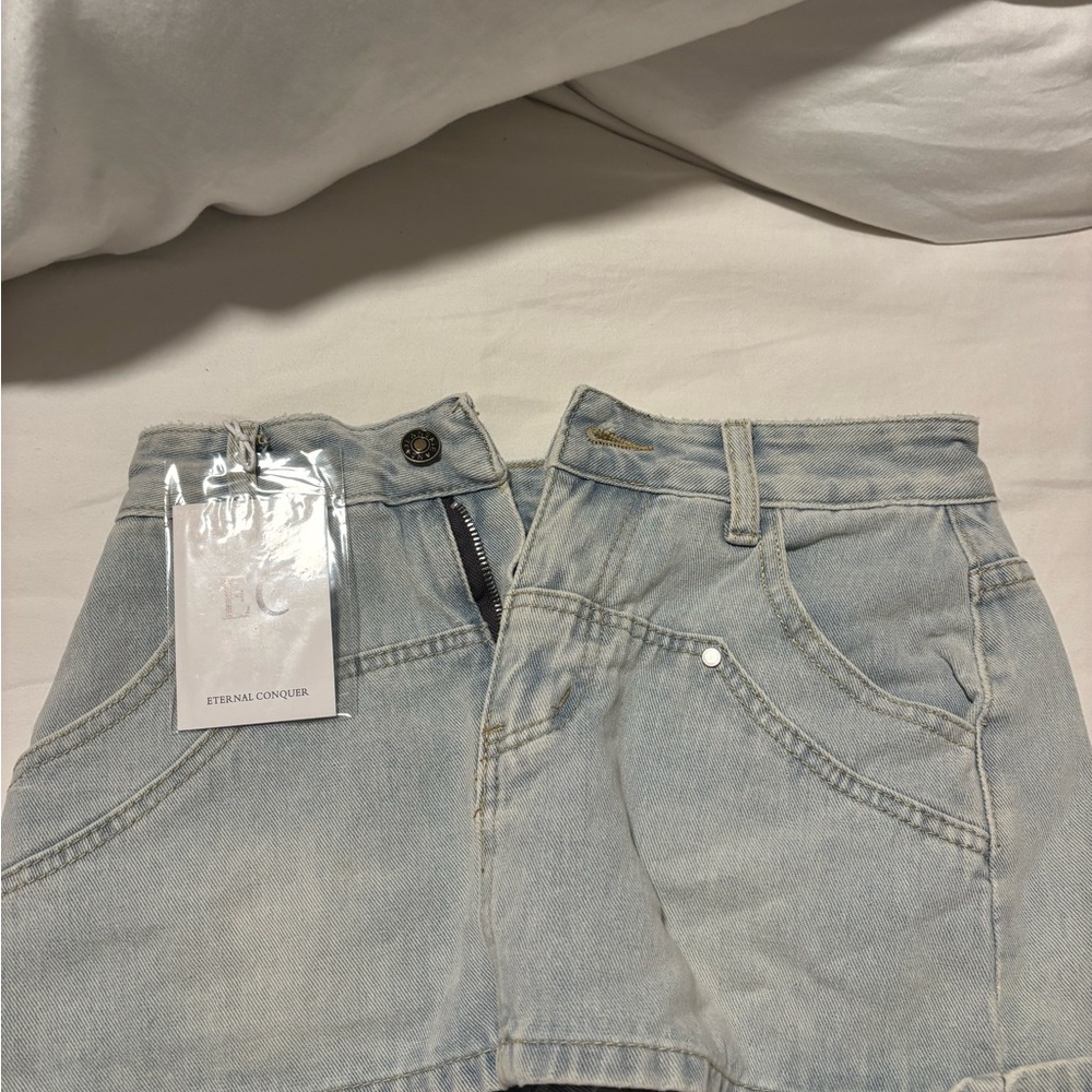 Light Blue Denim Shorts